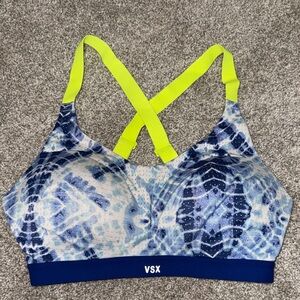 VSX Tie-Dyed Sports Bra with Neon Straps